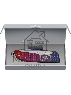 Нож перочинный Victorinox Evoke Alox (0.9415.D221) 136мм 5функц. синий/красный подар.коробка