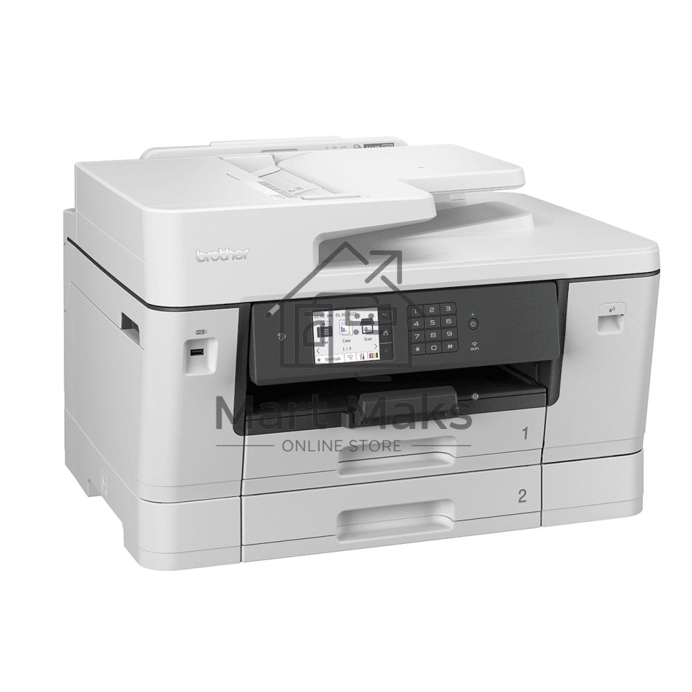 МФУ струйное Brother MFC-J3940DW, А3, цветной, печ. 28 стр/мин., 4800x1200 dpi (печать) 600x600 dpi (скан.), Ethernet (RJ-45), USB Type-A, Wi-Fi
