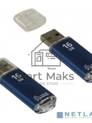 Флешка USB Smartbuy R/W USB 16Gb V-Cut series синий SB16GbVC-B