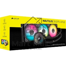 Система жидкостного охлаждения Corsair NAUTILUS 360 ARGB (360мм, черный, ARGB/ Fans: 3x120мм, 72.8CFM, 36dBA, 1700RPM/ S: 1851, 1700, AM5, AM4)
