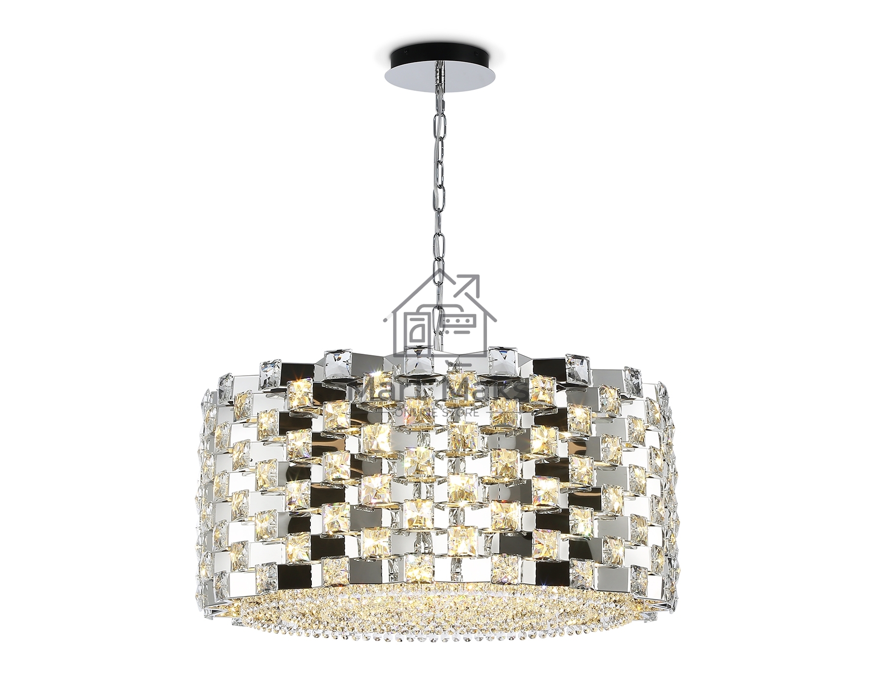 Люстра Ambrella light LH41006/18 CH/CL хром/прозрачный E14*18 max 40W D700*320