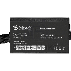 Блок питания Bloody BD-PS600W, 600Вт, 80 PLUS белый, 120мм, черный