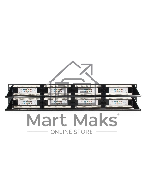 Монтажное оборудование Gembird Коммутационная панель Cablexpert с задним организатором, 48 портов категории 5E, размер 19''(NPP-C548CM-001)