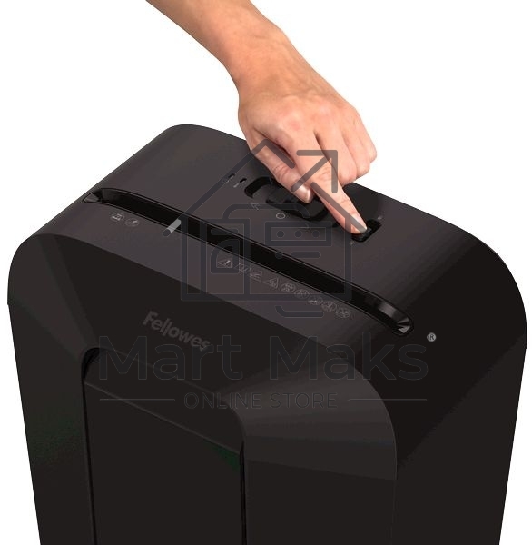 Шредер Fellowes PowerShred LX50 черный (секр.P-4)/перекрестный/9лист./17лтр./скрепки/скобы/пл.карты