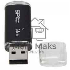 Флешка USB Silicon Power R/W USB 64Gb Ultima II SP064Gb,UF2M01V1K USB 2.0, черный