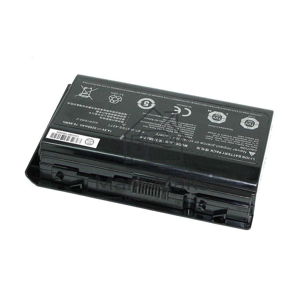 Аккумуляторная батарея для ноутбука DNS Clevo W370 14.8V 5200mAh черный