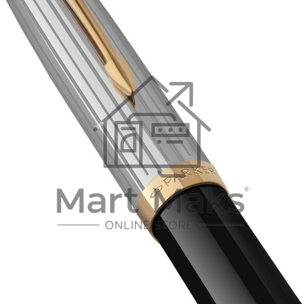 Ручка перьевая Parker 51 Premium (CW2169030) Black St.Steel GT F сталь нержавеющая, подарочная коробка