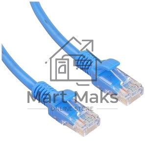 Патч-корд CCA light UTP Гарнизон PC-UTP-5e-1-B cat.5e, 1м, литой, многожильный синий