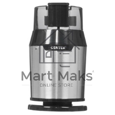Кофемолка Centek CT-1362 (сталь) 200Вт, 60гр, стальн стакан, стальн чаша, прозрачная крышка