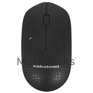 Мышь беспроводная Nakatomi MRON-02U черный, 1200 dpi, радиоканал, USB, кнопки - 3