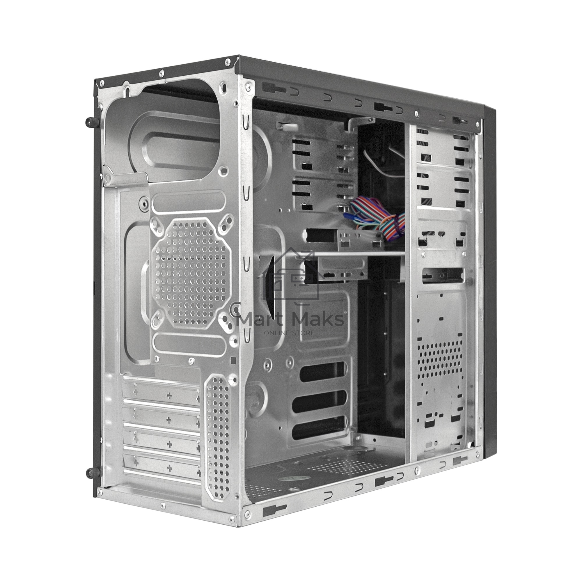 Компьютерный корпус Minitower ExeGate MA-372UX Black, mATX <UN500, 120mm> 2*USB+2*USB3.0, Audio