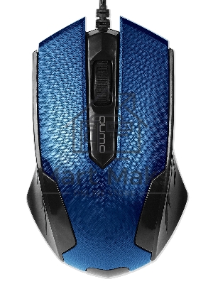 Мышь проводная Qumo Office M14 синий, 1000 dpi, USB, кнопки - 3