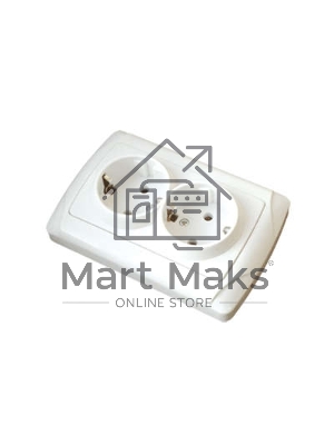 Розетка 2-м СП Маргарита 16А с заземл. бел. UNIVersal М0128