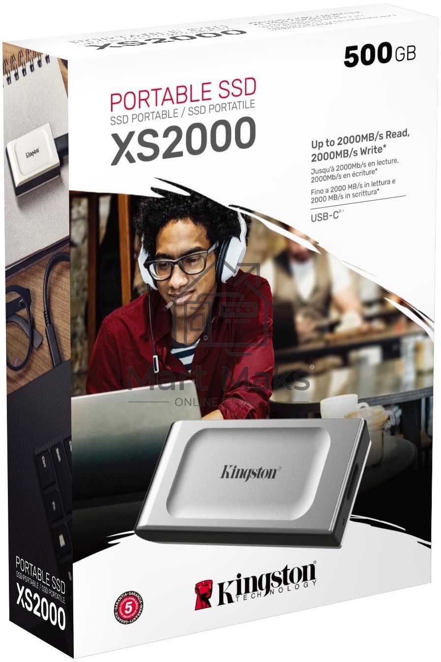 Портативный твердотельный накопитель Kingston 500GB Portable SSD XS2000