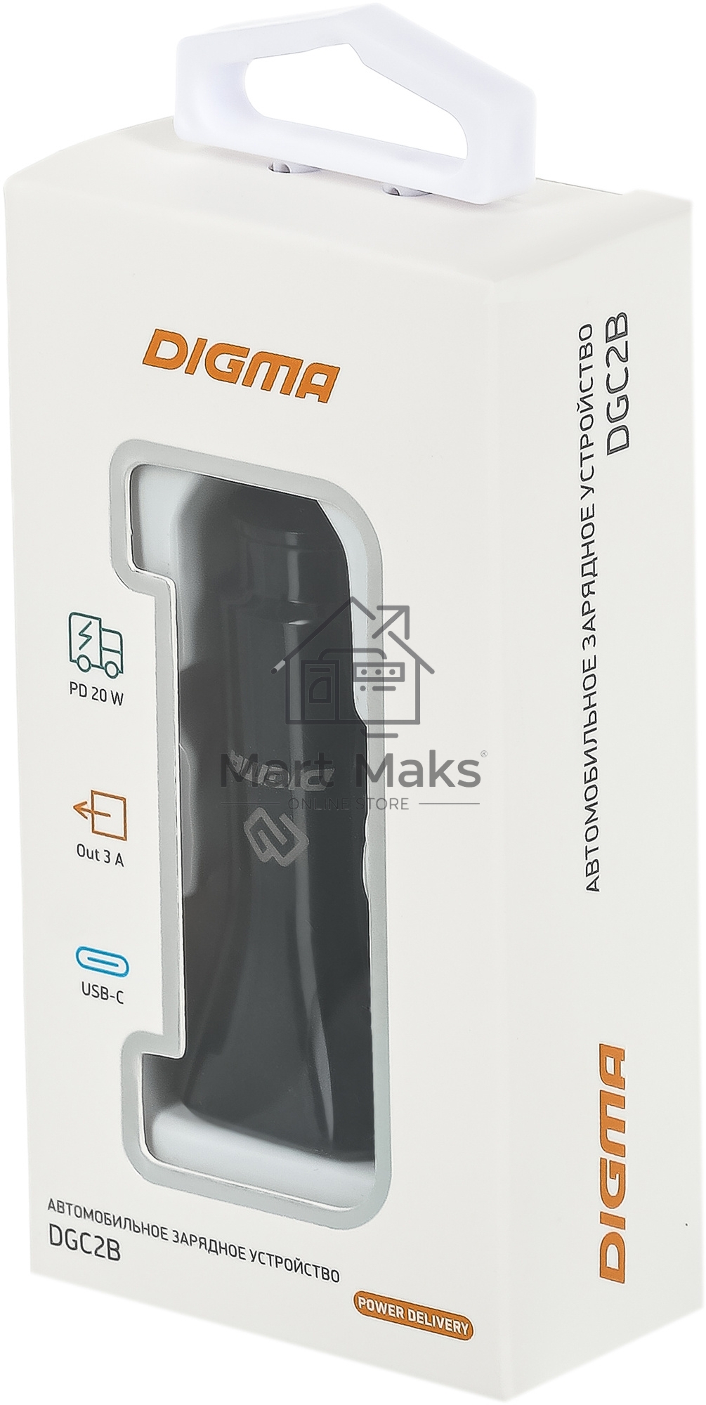 Автомобильное зарядное устройство Digma DGC2B 3A PD черный