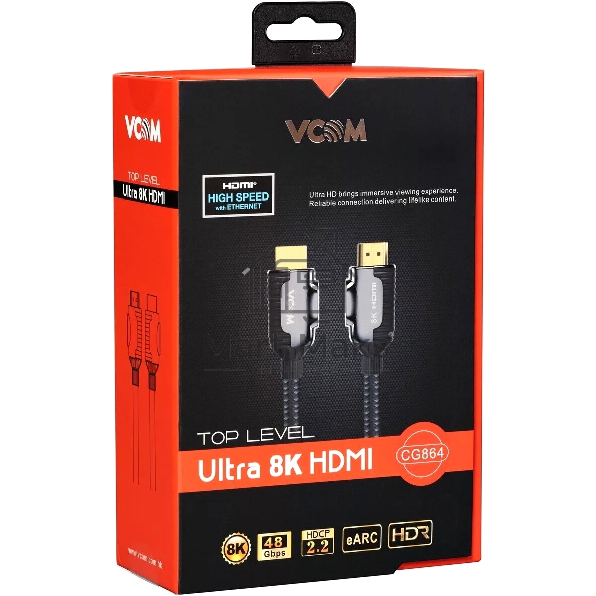 Кабель VCOM CG864-1M HDMI 19M/M,ver. 2.1, 8K@60 Hz 1m VCOM <CG864-1M>