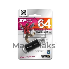 Флешка USB Silicon Power R/W USB 64Gb Ultima II SP064Gb,UF2M01V1K USB 2.0, черный