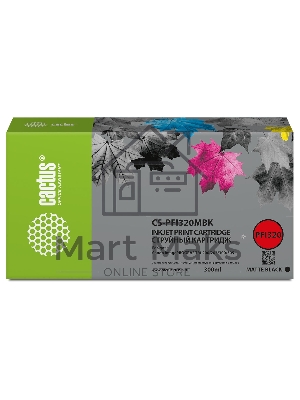 Картридж струйный Cactus CS-PFI320MBK черный матовый (300мл) для Canon imagePROGRAF TM-200/TM-200 MFP L24ei/TM-205/TM-300