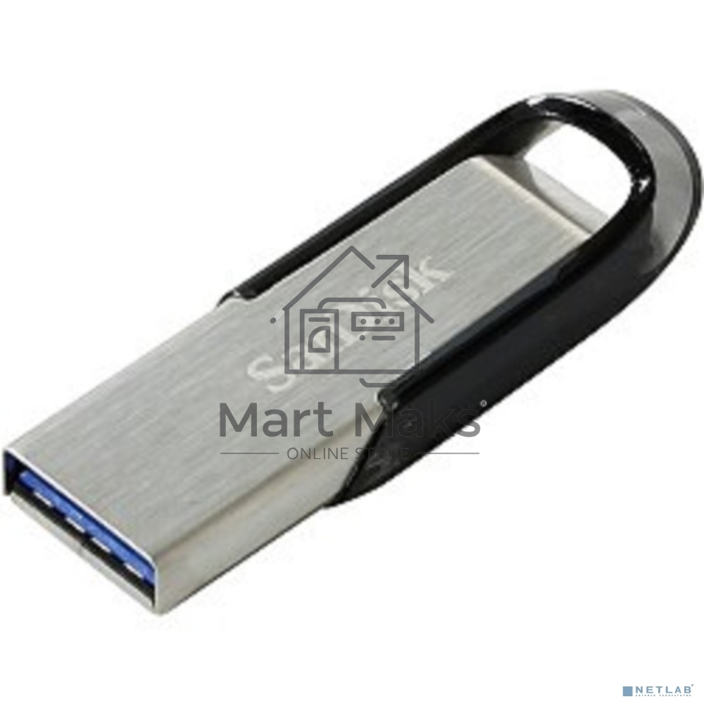 Флешка USB R/W R/W Sandisk 128Gb Cruzer Ultra Flair SDCZ73-128G-G46 USB3.0 серебристый/черный