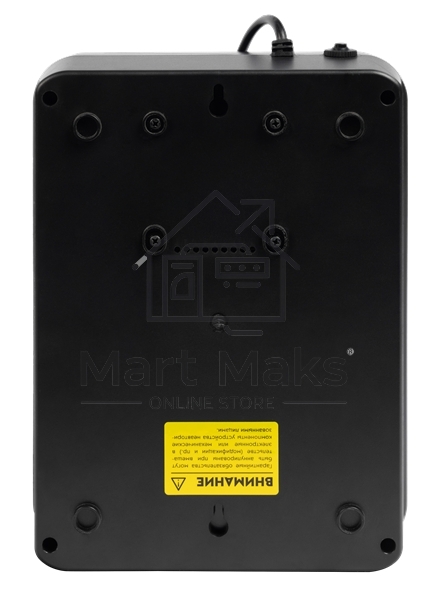 Источник бесперебойного питания SMARTWATT UPS SAFE PRO 800, 800/480 ВА/Вт, напольный/настенный, линейно-интерактивный, LED индикация, Shuko CEE7/4 - 8 шт. (4 шт. с резервным питанием, 4 шт. - сетевой фильтр)