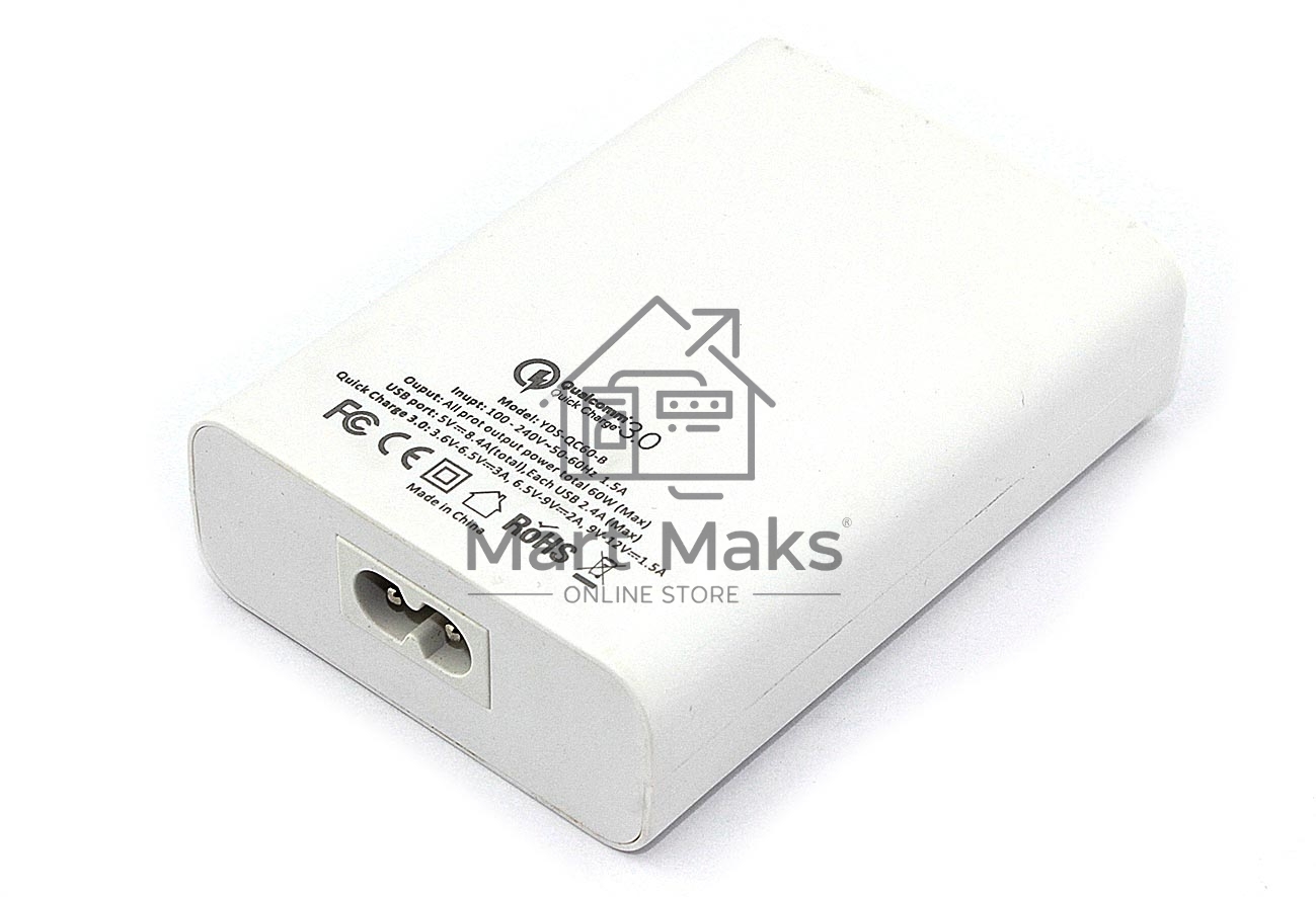 Блок питания (сетевой адаптер) Amperin Quick Charge 6-port QC 3.0 USB (YDS-TC060-4-2-0), белый