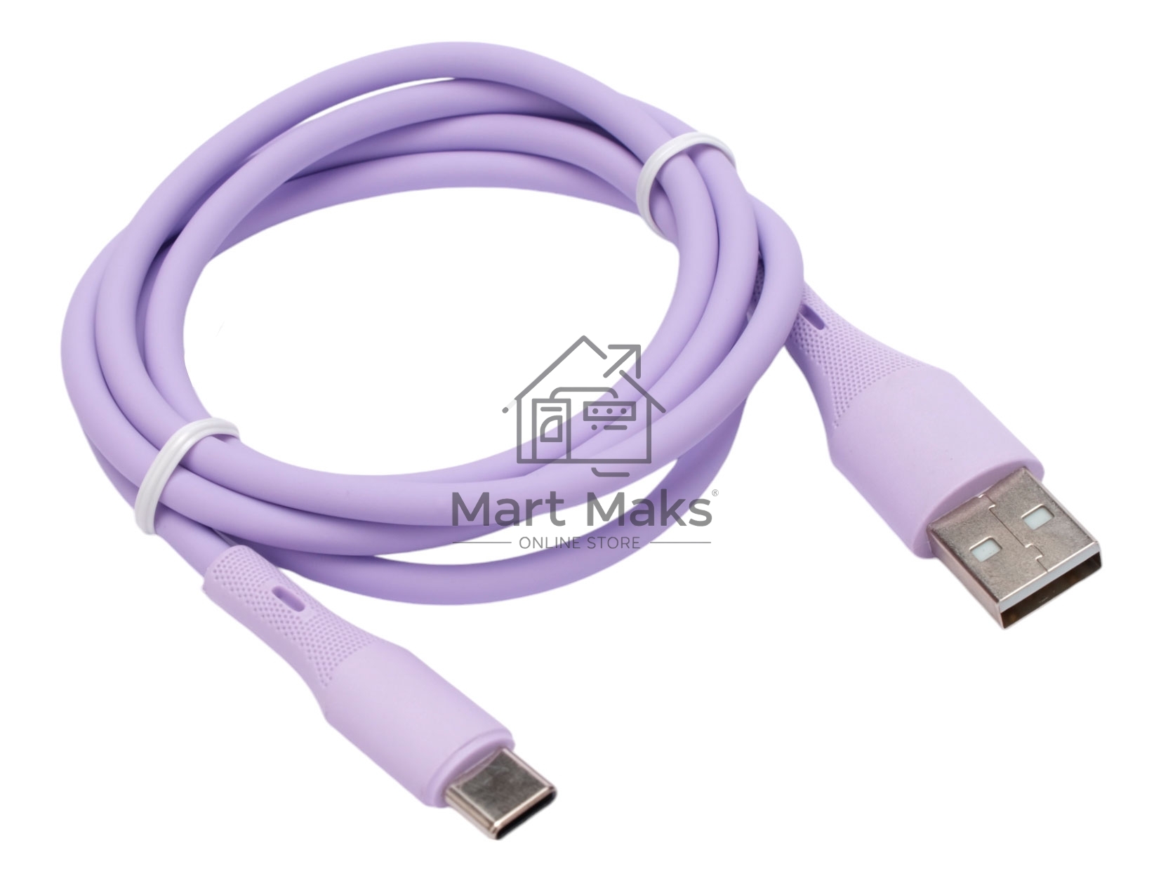 Кабель USB2.0 Cablexpert CC-USB2S-AMCM-1M-V AM/Type-C, 3А, 18Вт, QC3.0, силиконовый, медь, 1м, фиолетовый, пакет