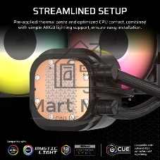 Система жидкостного охлаждения Corsair NAUTILUS 360 ARGB (360мм, черный, ARGB/ Fans: 3x120мм, 72.8CFM, 36dBA, 1700RPM/ S: 1851, 1700, AM5, AM4)