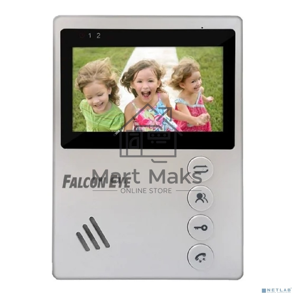 Видеодомофон Falcon Eye VISTA цветной, подключение 2-х вызывных панелей, без трубки (Hands Free), управление электрозамком, цвет корпуса: белый, нап