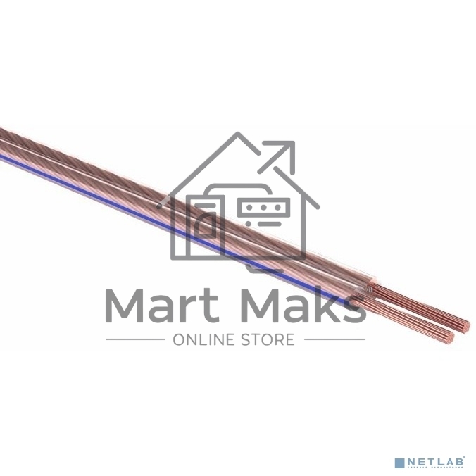 Кабель акустический Rexant 2х2,50 мм², прозрачный SILICON, мини-бухта 10 м