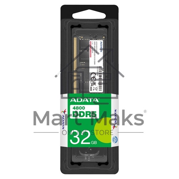 Оперативная память ADATA AD5S480032G-S, DDR5, 32GB (1x32 GB), 4800 MHz, CL40, SO-DIMM