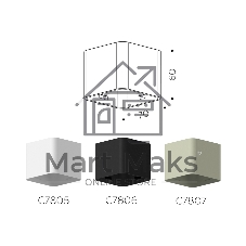 Корпус светильника C7805 SWH белый песок 70*70*H60mm MR16 GU5.3