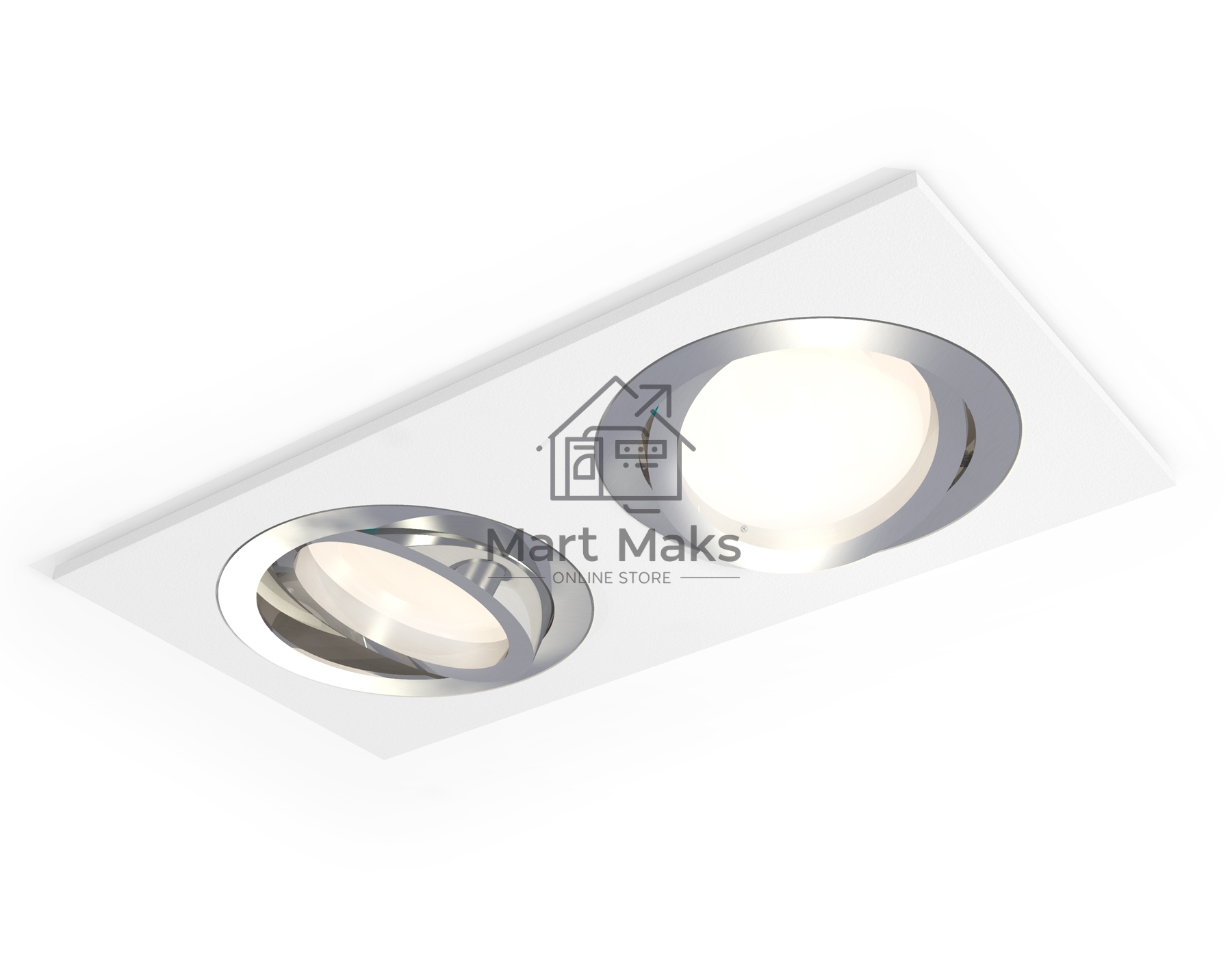 Комплект встраиваемого поворотного светильника Ambrella light XC7635082 SWH/PSL белый песок/серебро полированное MR16 GU5.3 (C7635, N7003)
