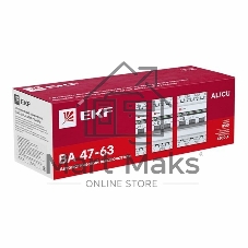Выключатель автоматический модульный 1п C 63А 4.5кА ВА 47-63 PROxima EKF mcb4763-1-63C-pro