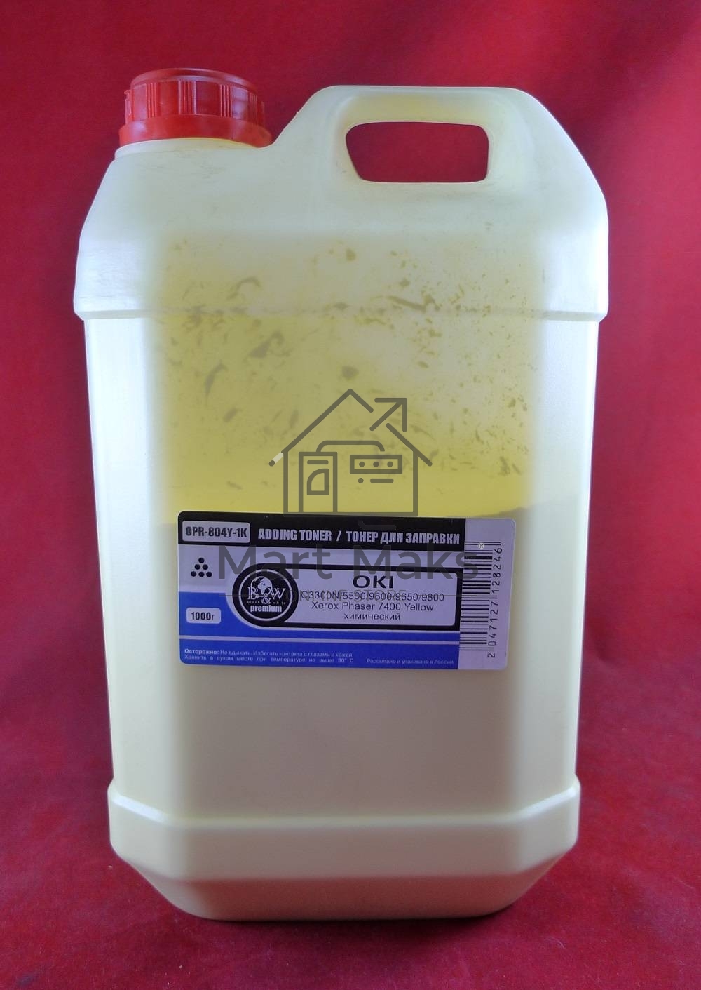 Тонер OKI C3300N/5500/9600/9650/9800, Xerox Phaser 7400 Yellow химический (кан. 1кг) B&W Premium фас. Россия