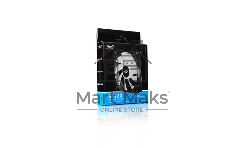 Вентилятор для корпуса DEEPCOOL RF120R черный, 120 мм, 1300 об/мин, 21.9 дБ, 3 pin