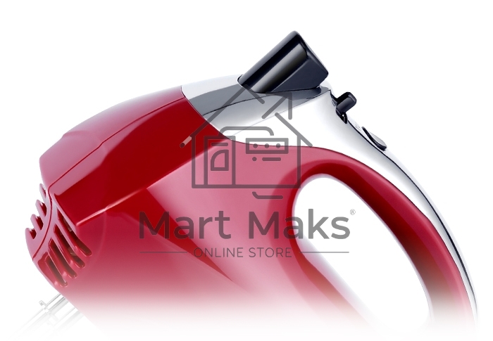 Миксер ручной Centek CT-1118 хром/вишня 350 Вт, 5 скоростей+турбо, взбивание/замешивание