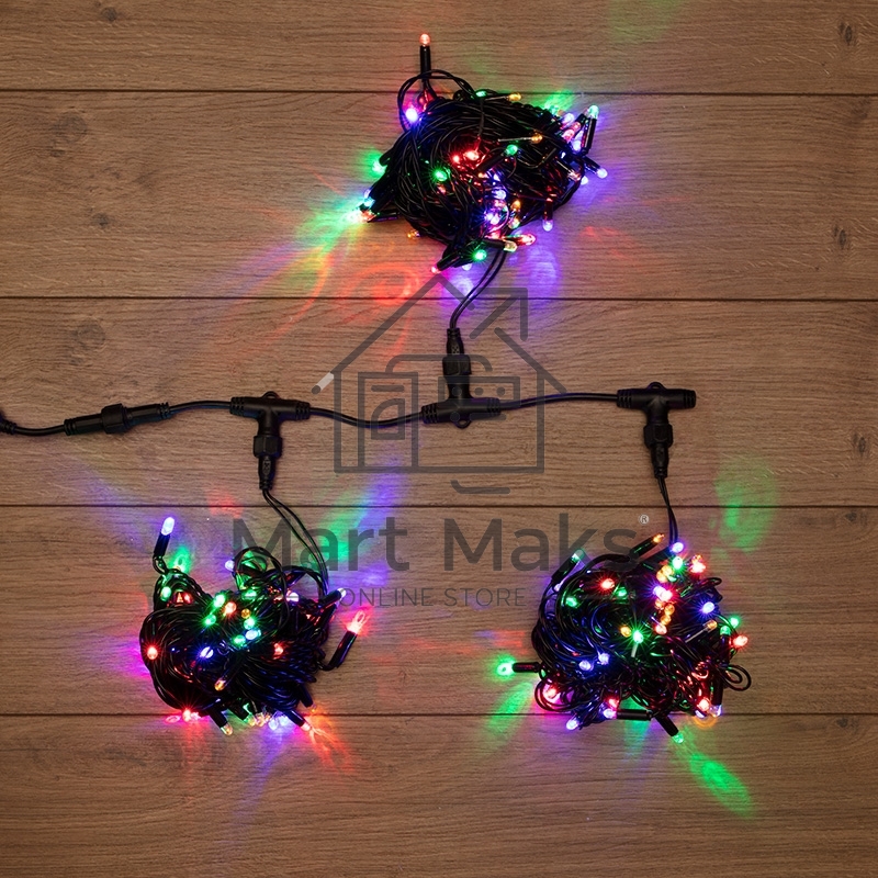 Гирлянда Neon-night LED ClipLight 24V, 3 нити по 10 метров, цвет диодов мульти