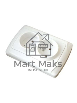 Розетка 2-м СП Маргарита 16А IP20 бел. Universal М0102