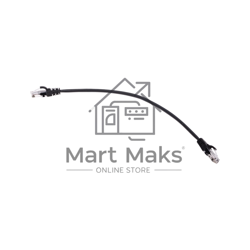 Патч-корд U/UTP, CAT 5e, RJ45-RJ45, 26AWG, ZH нг(А)-HF, черный, 0,3м Rexant