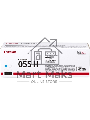 Картридж лазерный Canon 055 H C (3019C002) голубой (5900стр.) для Canon i-SENSYS серий MF740, LBP660