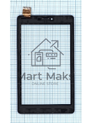 Сенсорное стекло (тачскрин) для Irbis TZ737, черное с рамкой