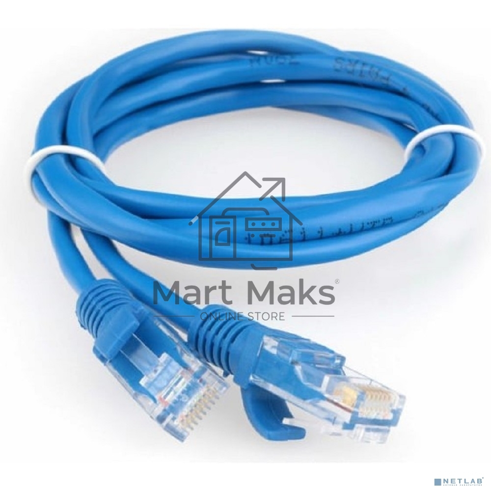 Патч-корд CCA light UTP Гарнизон PC-UTP-5e-1.5-B кат.5e, 1.5м, литой, многожильный (синий)