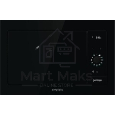 Встраиваемая микроволновая печь GORENJE BM235G1SYB черный 23 л, 900 Вт, переключатели - поворотный механизм/сенсор