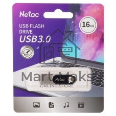 Флешка USB Netac U278 (NT03U278N-016G-32PN), 16Gb, USB 3.0, R/W 90/45, серебристый/черный