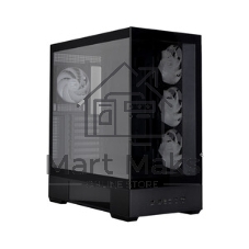 Компьютерный корпус ZALMAN P40 DS, ATX, черный, WINDOW, 9.1-inch LCD screen, 2xCombo(2.5” or 3.5”), 1x2.5”, 1xUSB TYPE-C, 2xUSB 3.0, SIDE 3x120мм ARGb, REAR 1x120мм ARGb