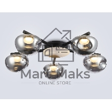 Светильник Ambrella light LH12009/5 BK/GD/SM черный/золото/дымчатый 30W 3000K D790*180