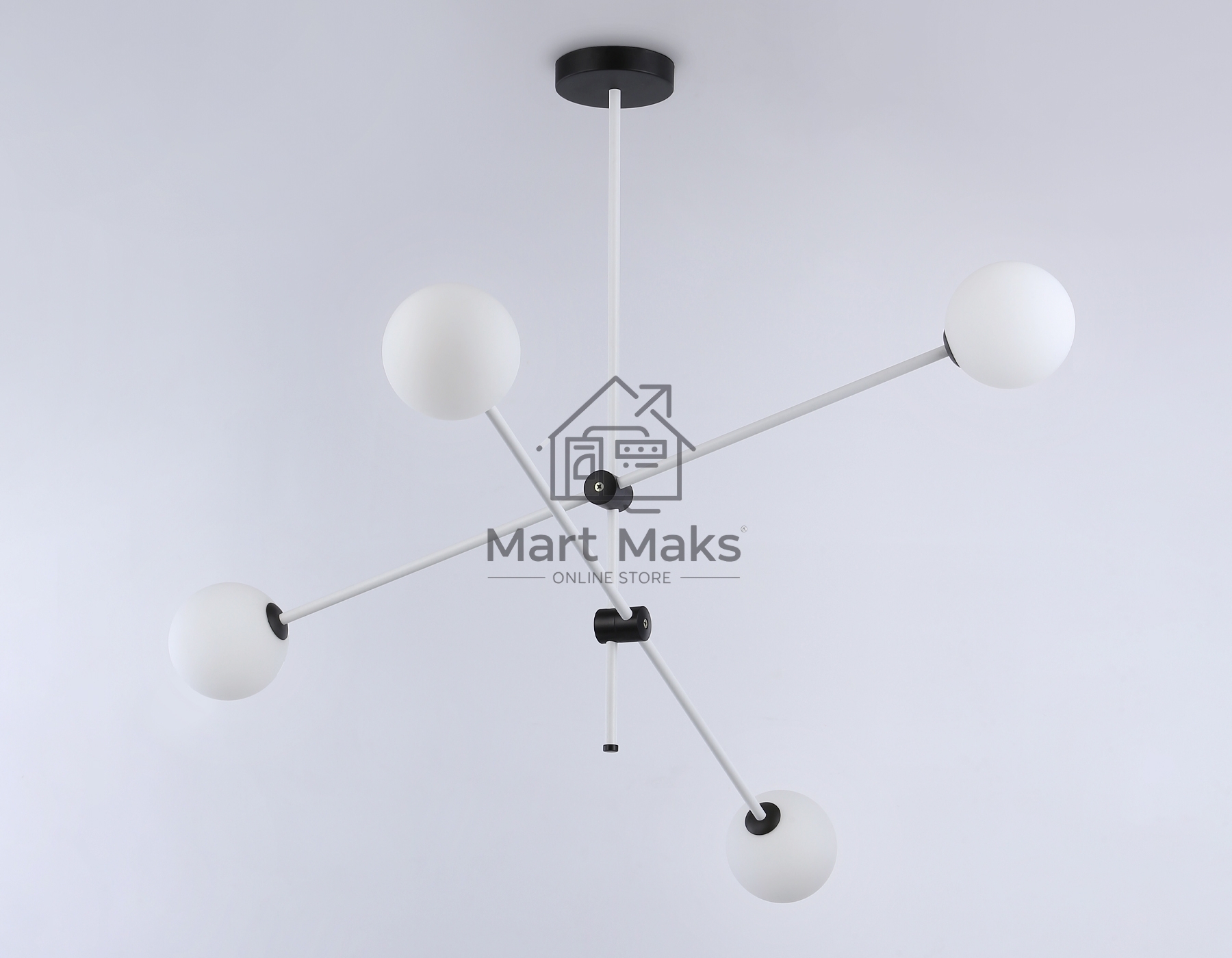 Светитльник Ambrella Light TR2505/4 WH/BK белый/черный G9/4 max 10W D970*700
