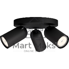 Потолочный светильник Philips PONGEE plate/spiral black 3xNW 230V (лампы в комплект не входят)
