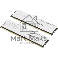 Оперативная память Kingston Fury Beast, DDR5, 32Gb (2x16 Gb), 5600 MHz, CL36, DIMM, радиатор, белый