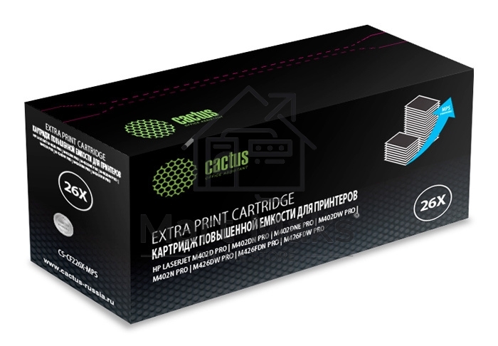 Картридж лазерный Cactus CS-CF226X-MPS черный (12000 стр.) для HP LJ M402d/M402n/M426dw/M426fdn/M426fdw